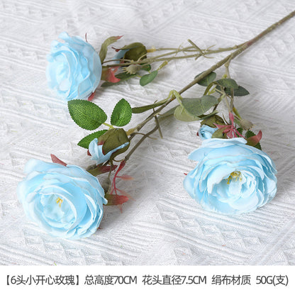 Artificial flowers blue series flowers plastic flowers wholesale