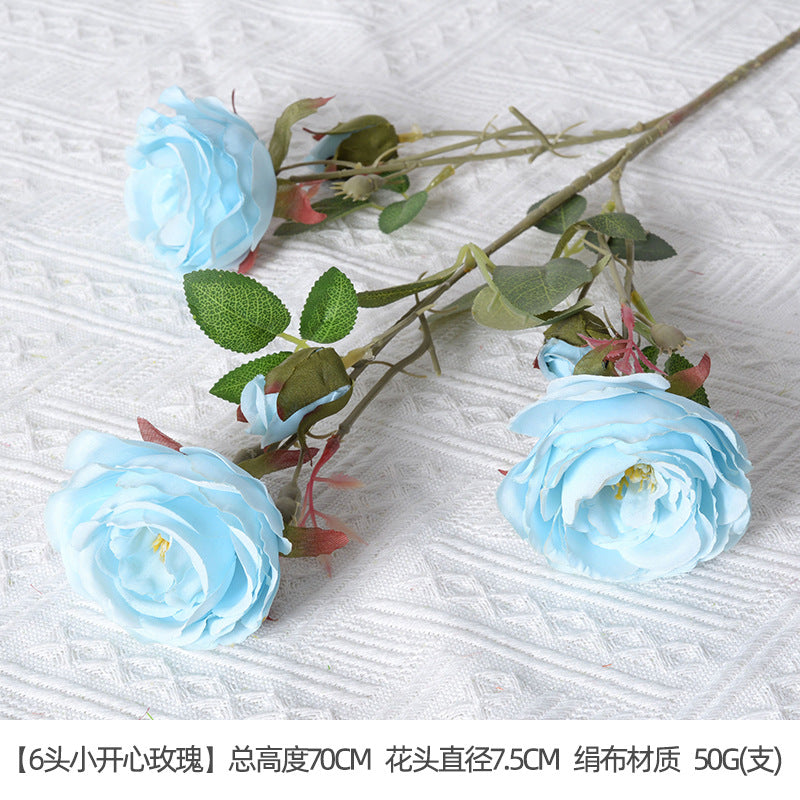 Artificial flowers blue series flowers plastic flowers wholesale