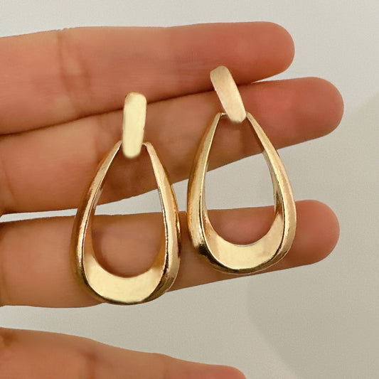 Hollow Water Drop Geometric Earrings