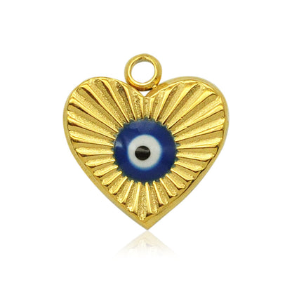 3 pcs/pack stainless steel key geometric round DIY pendant