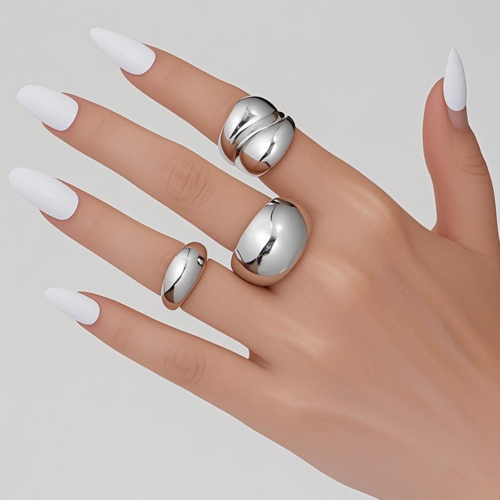 Geometric Ball Open Ring Set