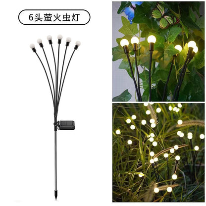 Lámpara LED para jardín Firefly solar transfronteriza 