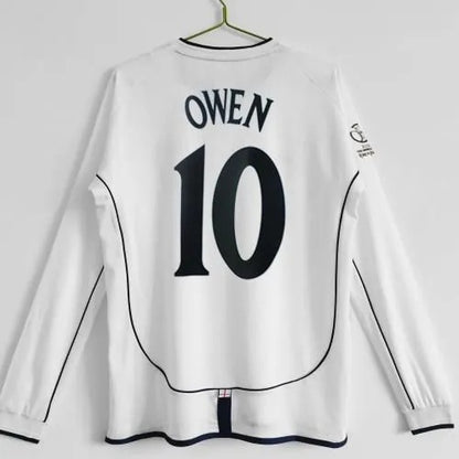 2002 World Cup England 7 Beckham Lampard Owen Home Jersey