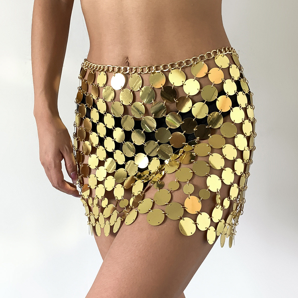 Bikini sexy con lentejuelas y flecos 