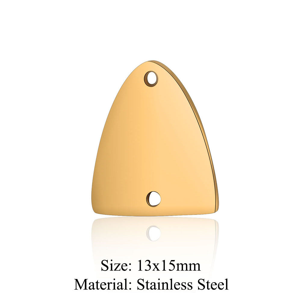 Colgante de acero de titanio con forma geométrica, 5 unidades por bolsa 