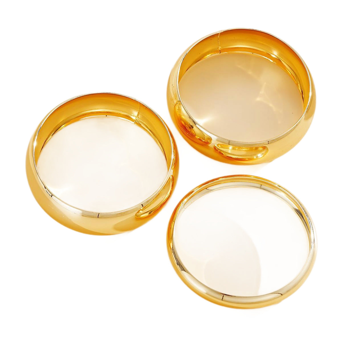 Metal Landscape Wide Bracelet Set (3pc)