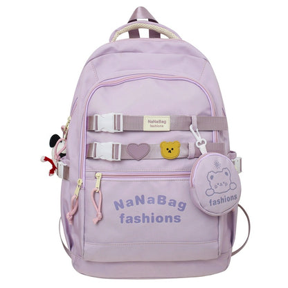 Mochila escolar mochila de gran capacidad en color contrastante 