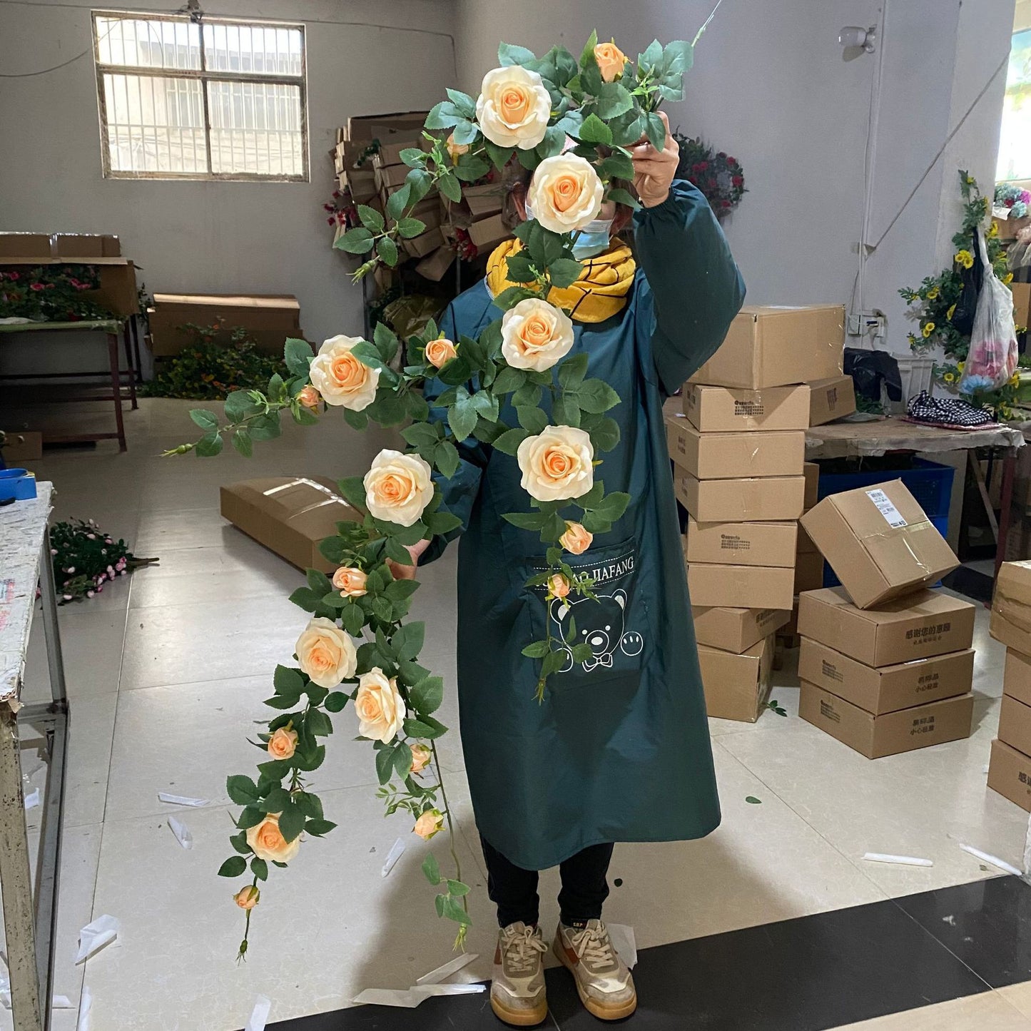 Rose vine artificial flower