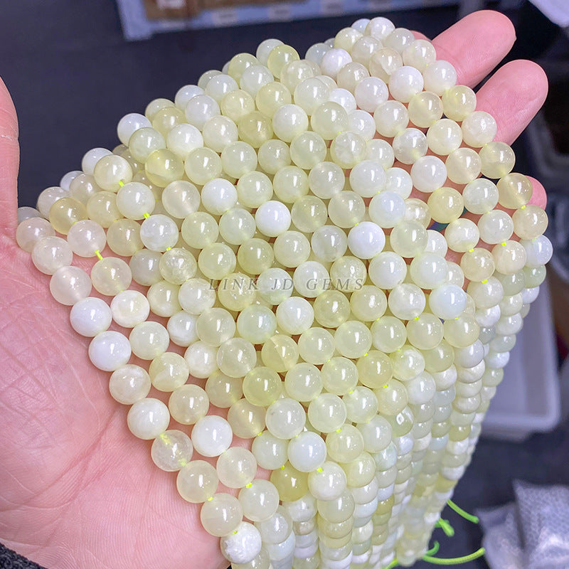 8Mm Qingti milk cover jade loose beads