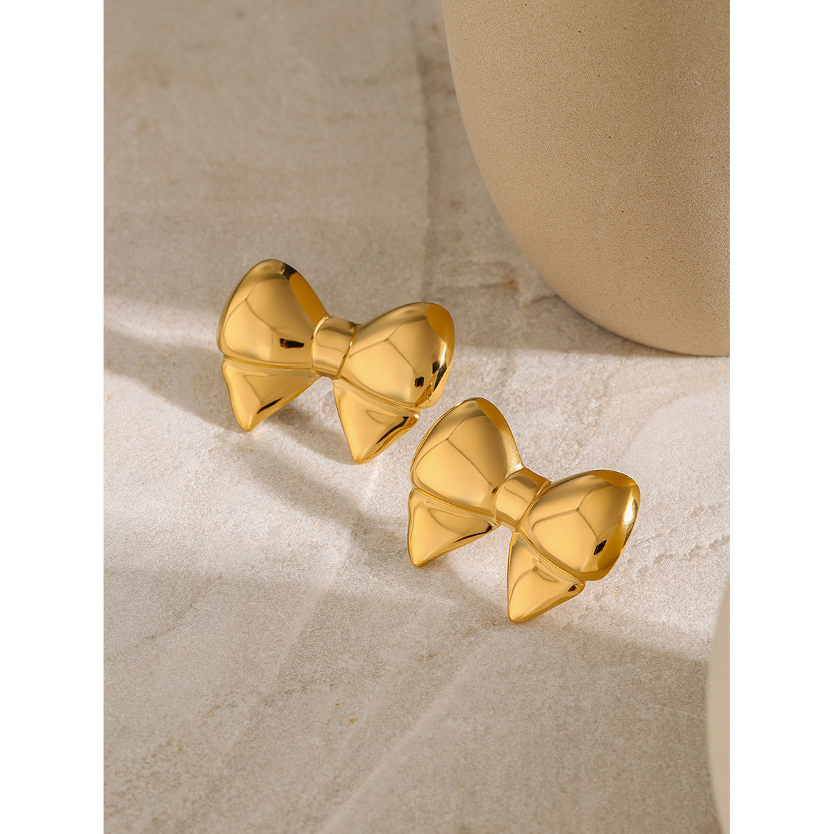 18k gold stainless steel butterfly earrings