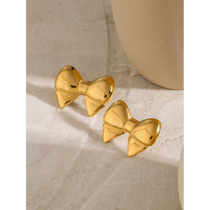 18k gold stainless steel butterfly earrings