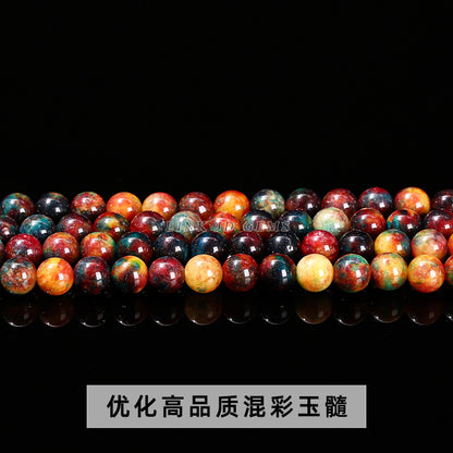 Colored jade round beads