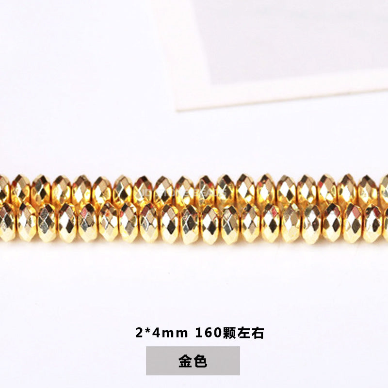 Black gallstone abacus beads DIY necklace bracelet beads