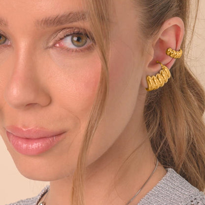 Striped Hollow Earrings