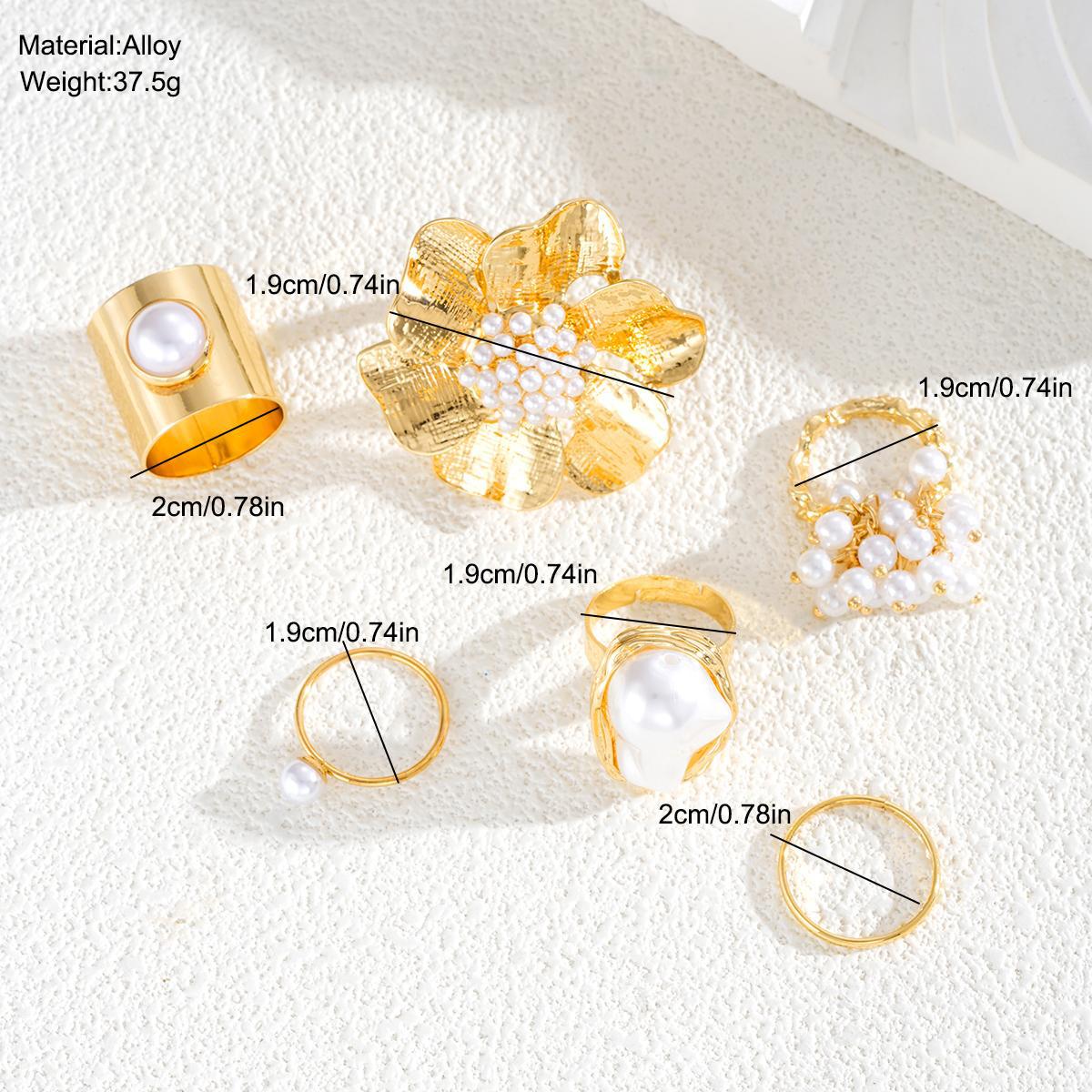 Pearl Flower Index Finger Ring