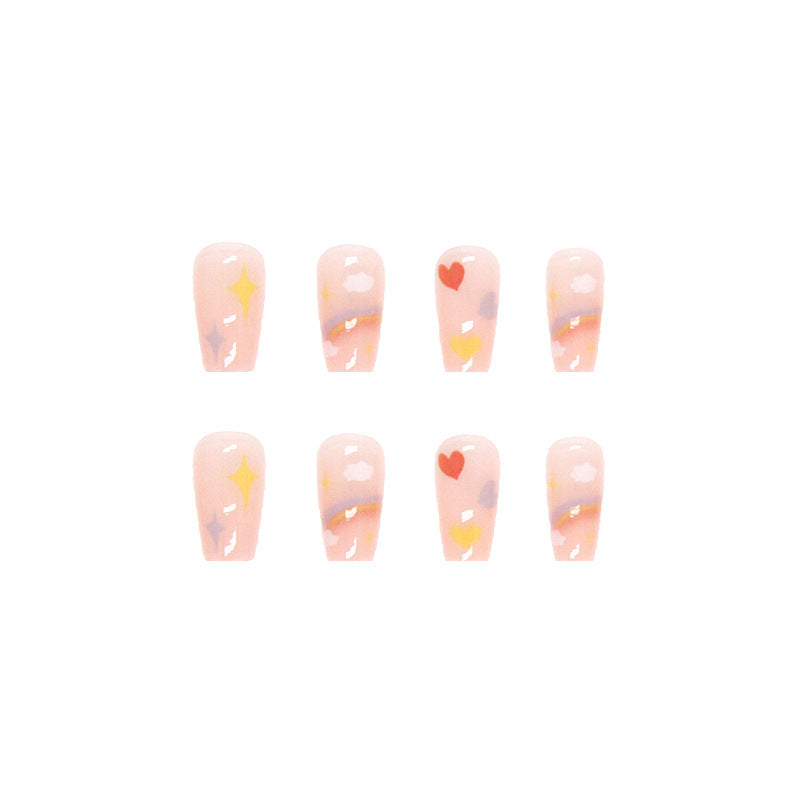 Uñas de ballet de arco iris 