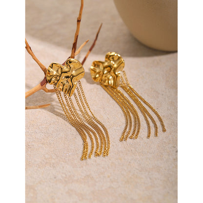Heart Tassel Earrings