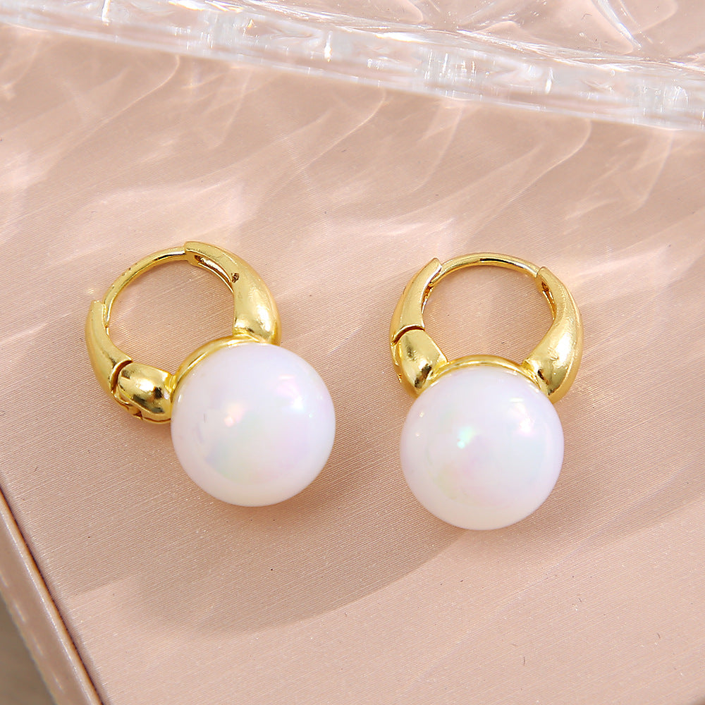 Mermaid Pearl Hoop Earrings