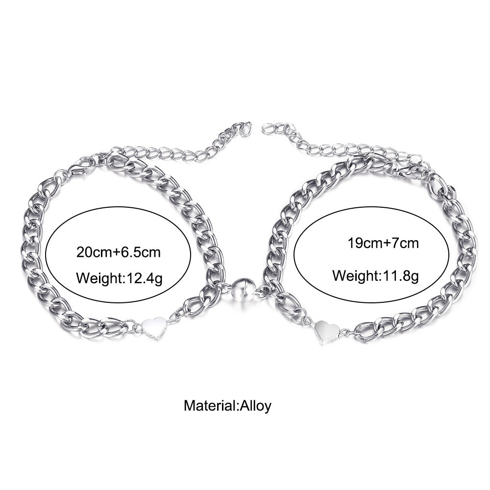 Magnetic Love Couple Bracelets (Pair)