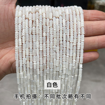 8 * 4Mm natural horseshoe screw-shaped round tube loose beads
