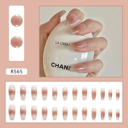 Gradient Nude Blush Nails