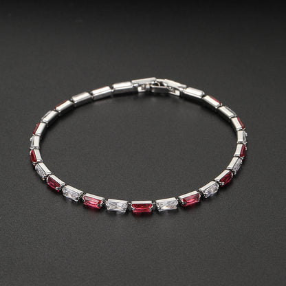 High-grade silver zircon bracelet