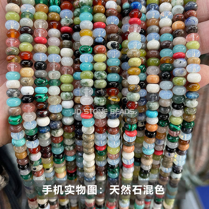 6 * 4Mm natural stone crystal abacus beads loose beads