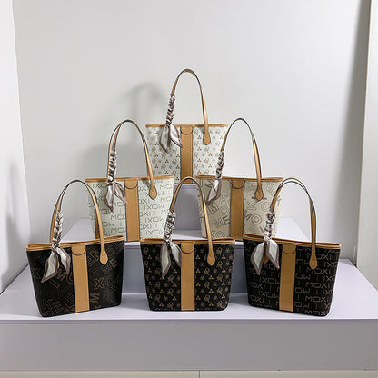 Printed tote women's bag premium texture