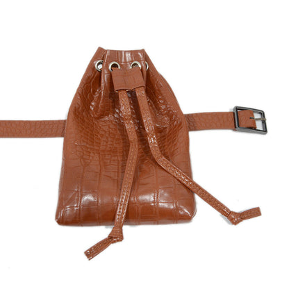 Crocodile pattern decorative purse belt