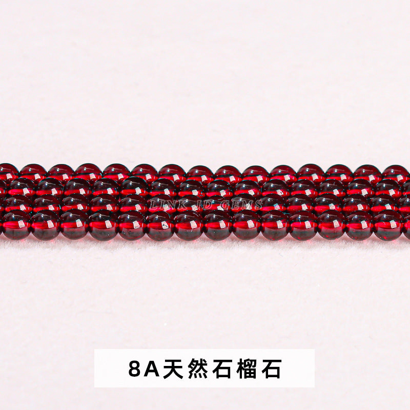 Garnet loose beads DIY jewelry accessories round bead bracelet
