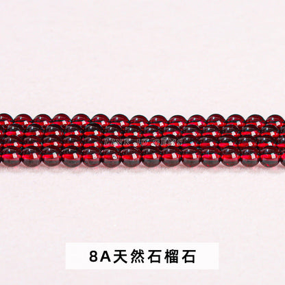 Garnet loose beads DIY jewelry accessories round bead bracelet