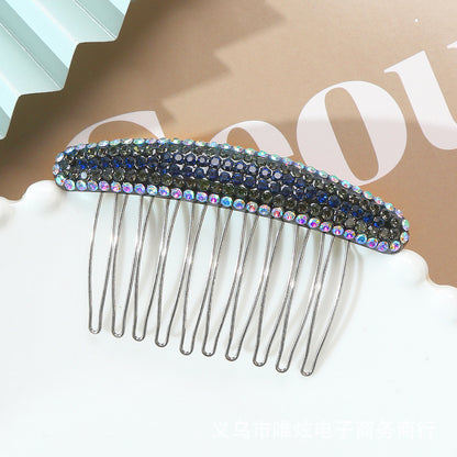 Acrylic rhinestone color pressure hair plug comb hairpin
