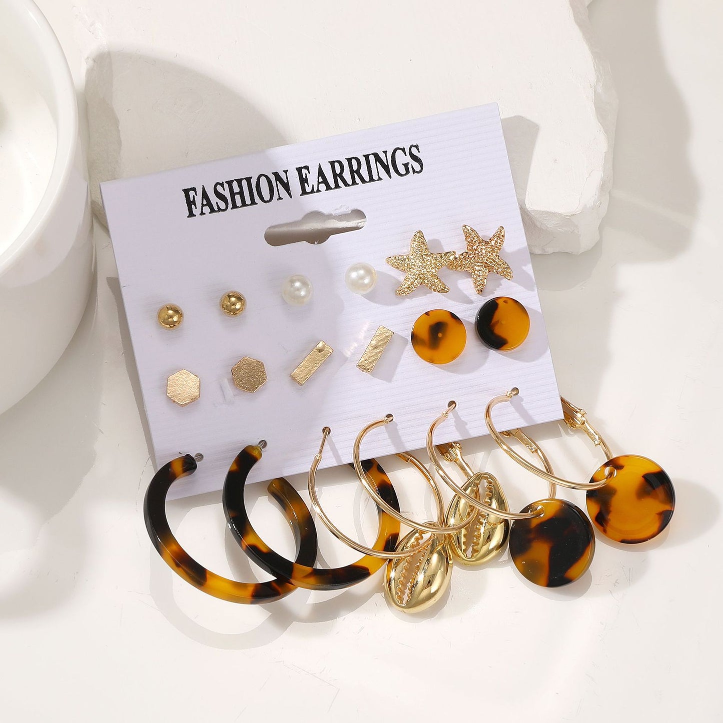 Bohemian Pearl Fringe Earring Set