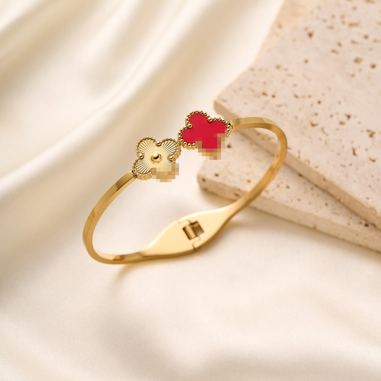 18K Gold Plated Four-Leaf Clover Bracelet