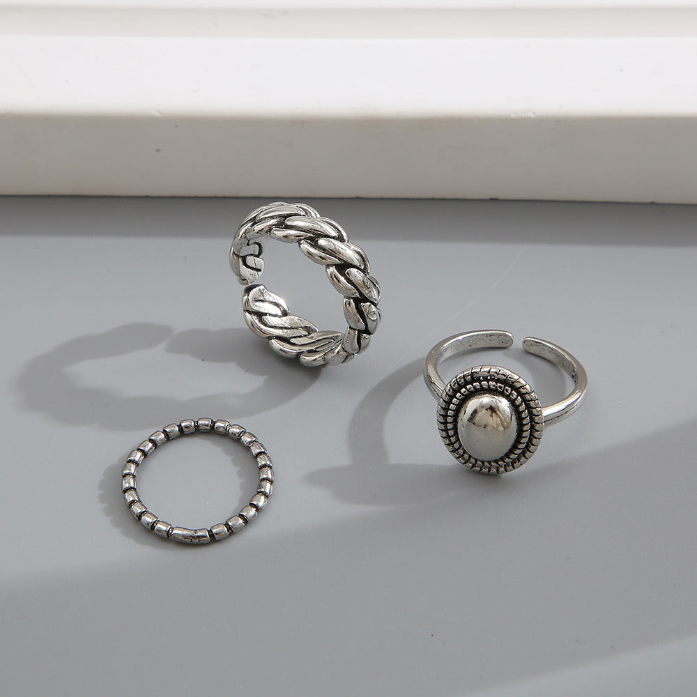 Adjustable Twist Chain Ring Set (3-Piece)