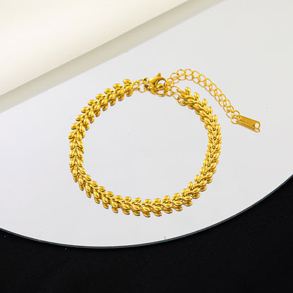 Golden stainless steel necklace fashion