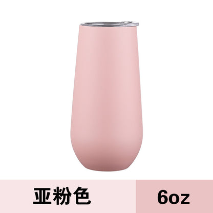 Stainless steel long-necked red wine glass