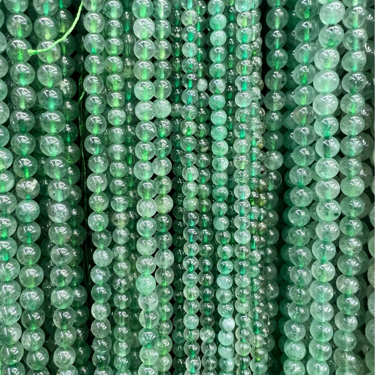 6-10mm Natural Green Strawberry Quartz Beads for DIY Jewelry