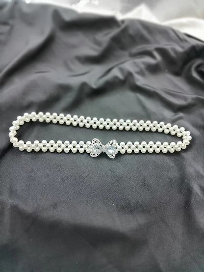French Vintage Pearl Belt
