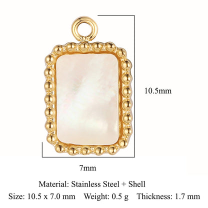 Square point diamond stainless steel pendant
