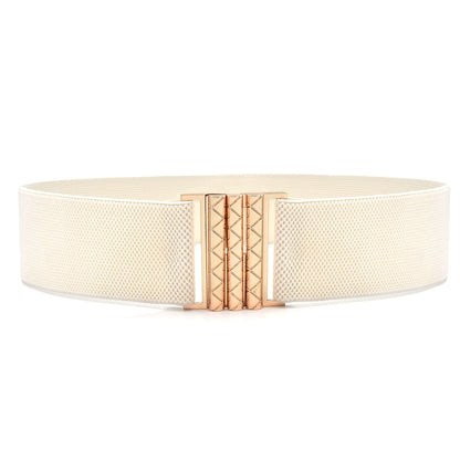 Single circle black slim belt