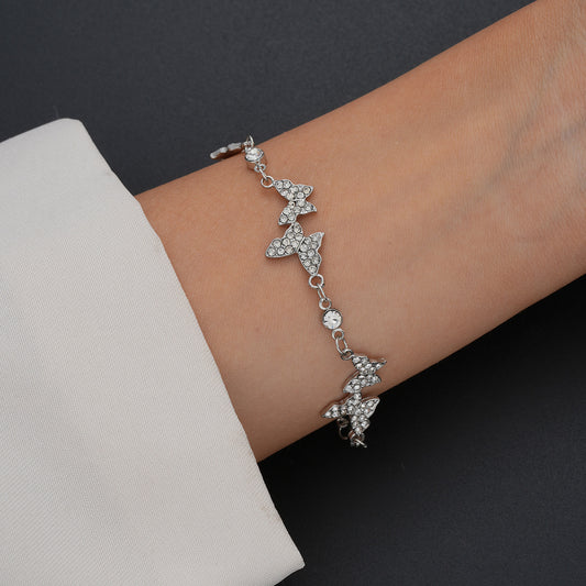 Zircon Butterfly Adjustable Bracelet