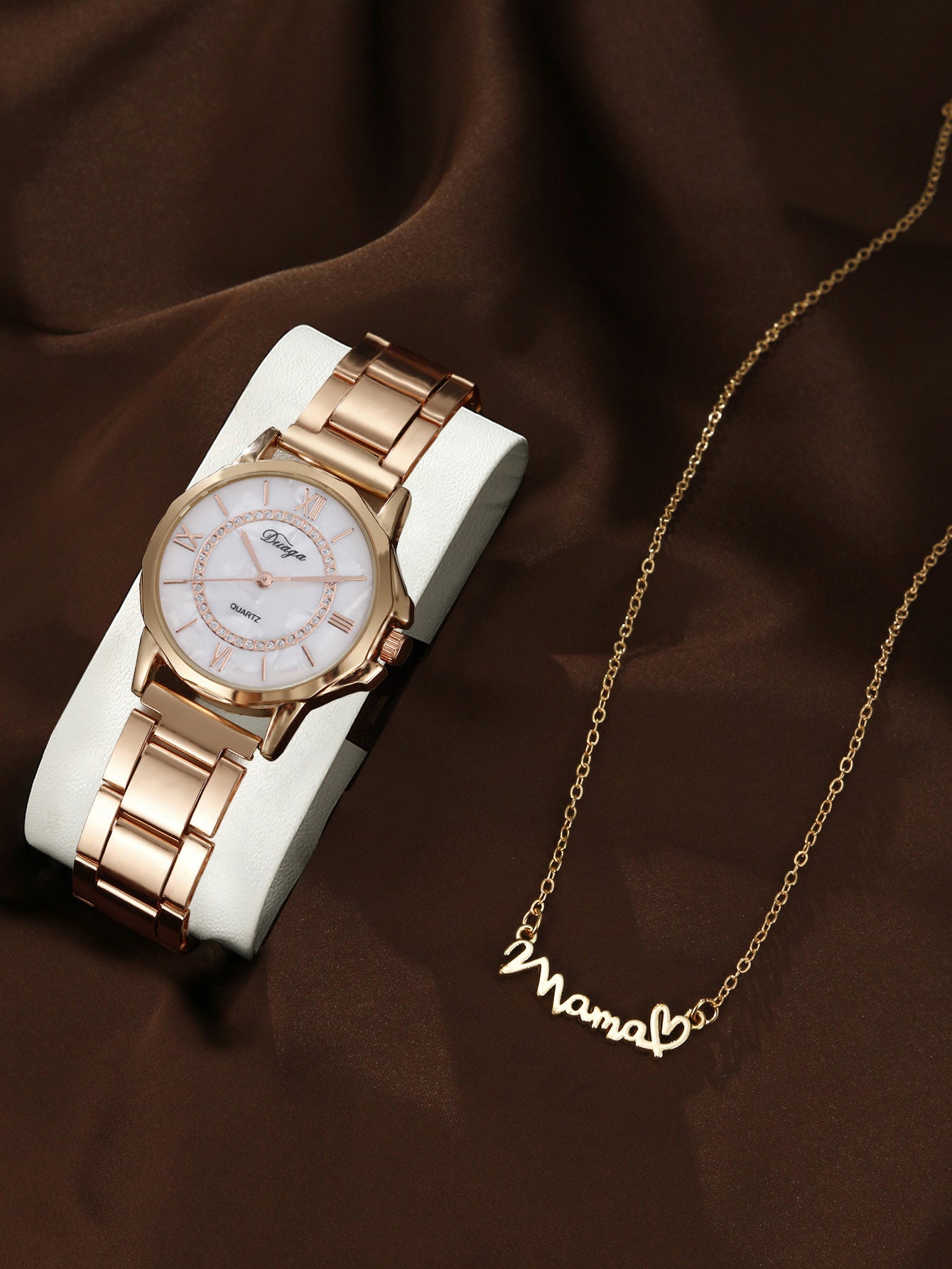 Quartz Watch Rhinestone Alloy Peacock Jewelry Set