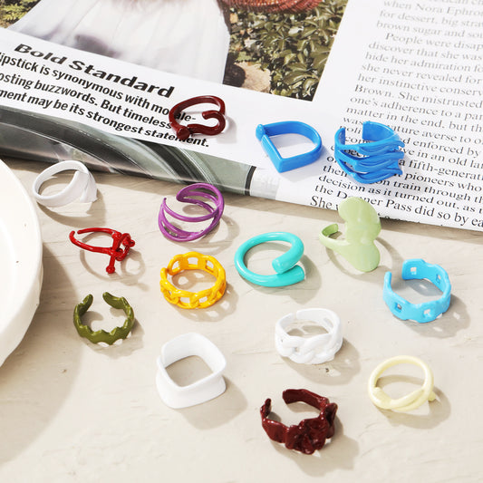 Macaron Candy Color Ring