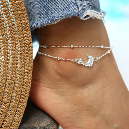 Vintage Fishtail Pendant Anklet