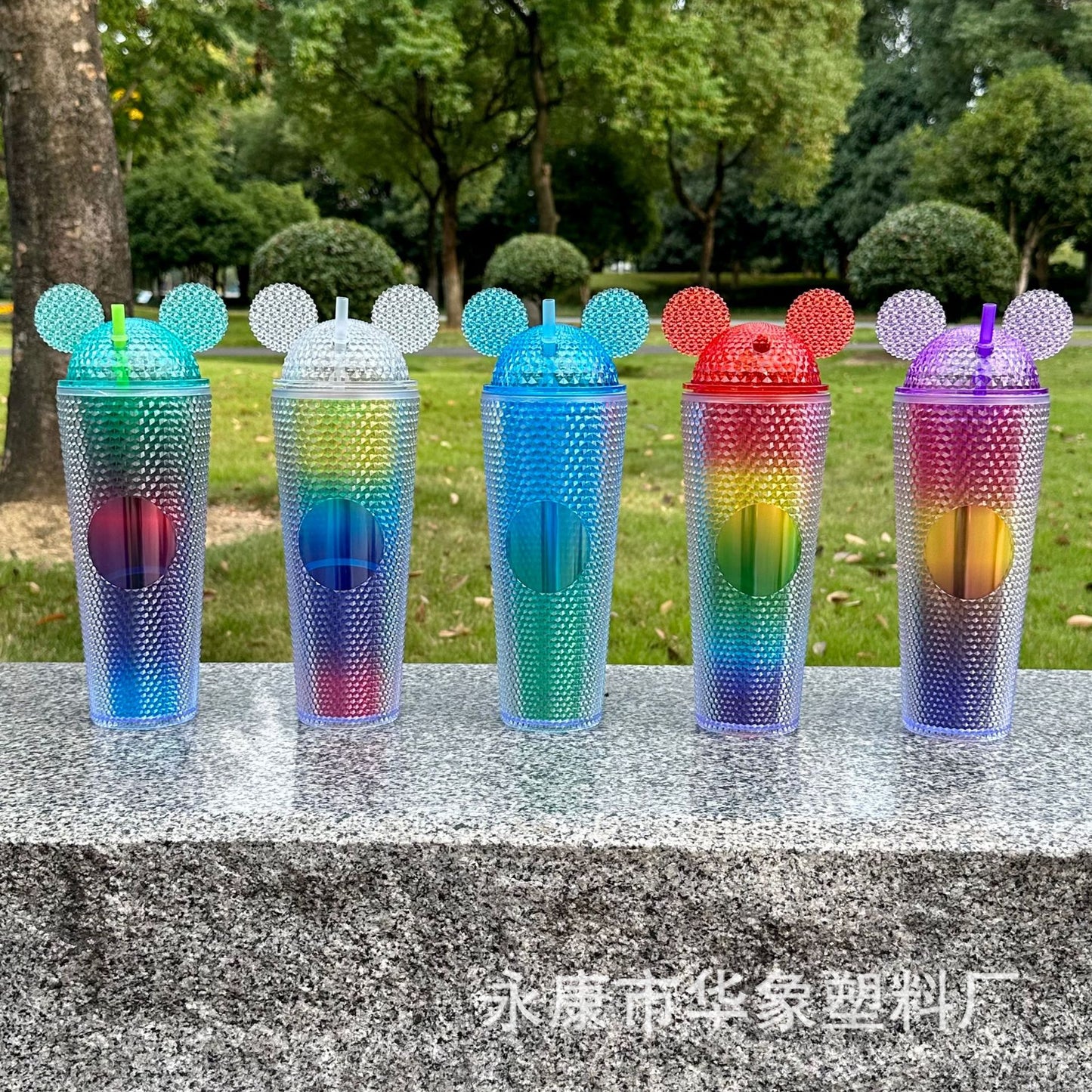 710ML Cat Ear Durian Cup Straw Cup