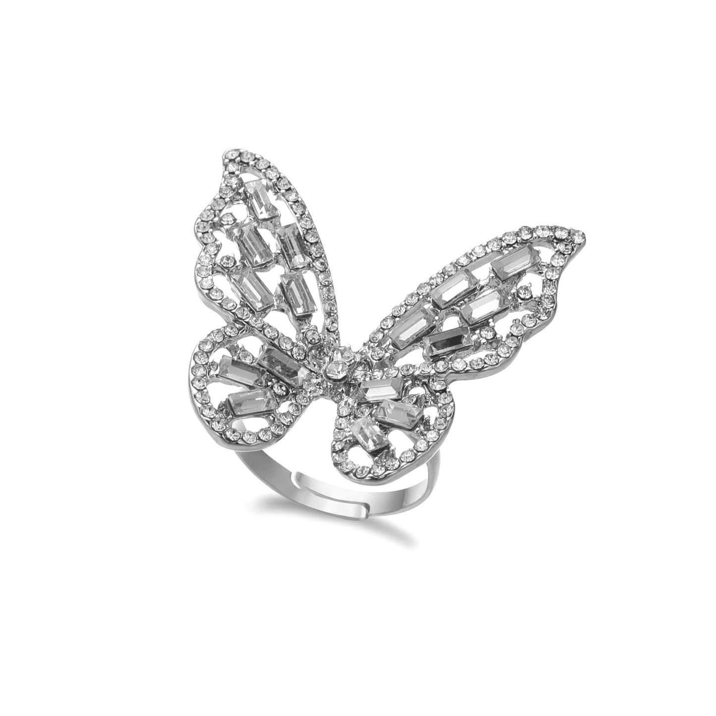 Hollow Butterfly Open Ring
