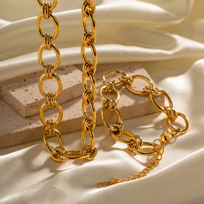 18K Gold Chunky Chain Bracelet