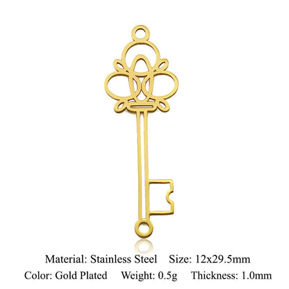 5 pcs/titanium steel magic witch broom necklace pendant