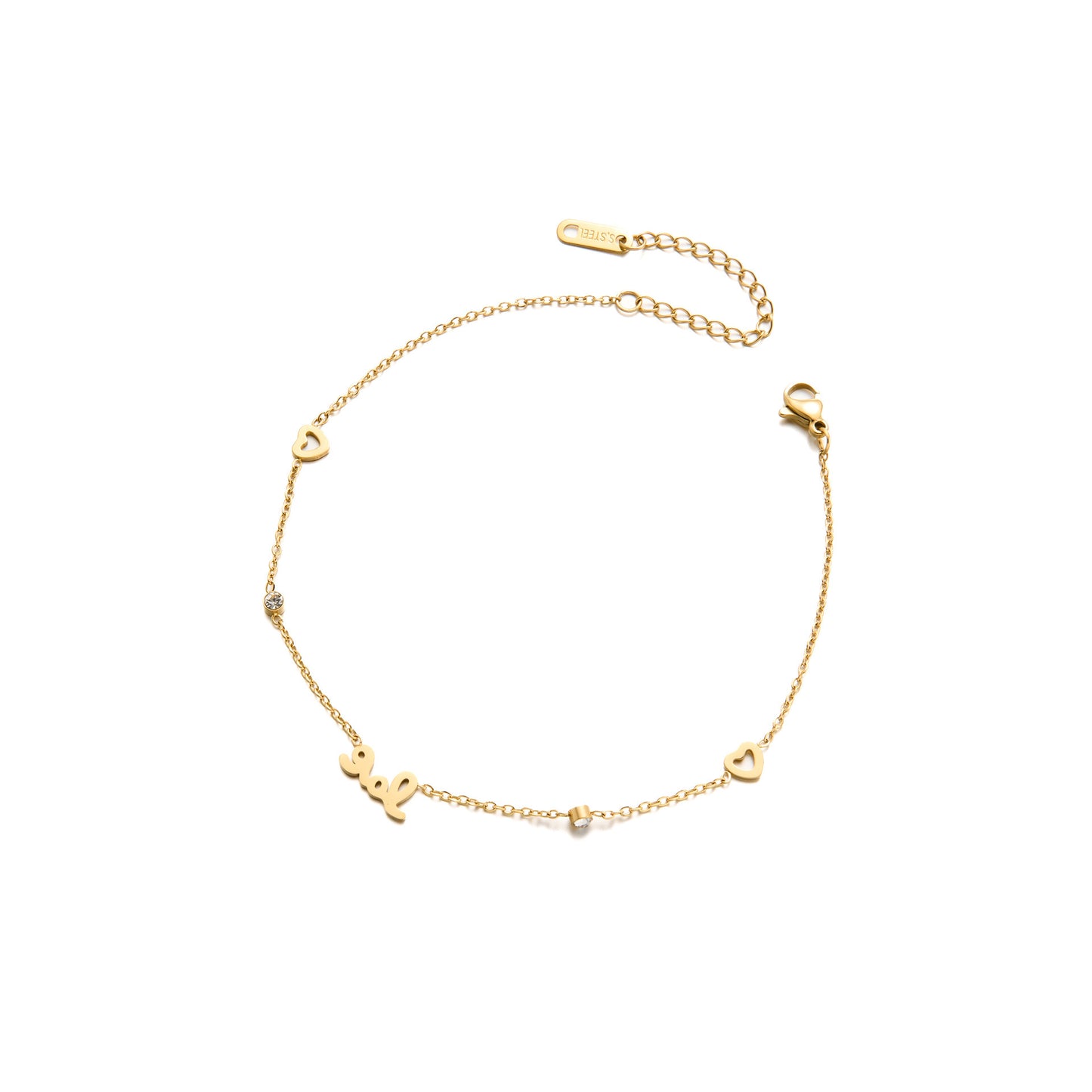 Titanium Steel LOVE Diamond Bracelet/Anklet